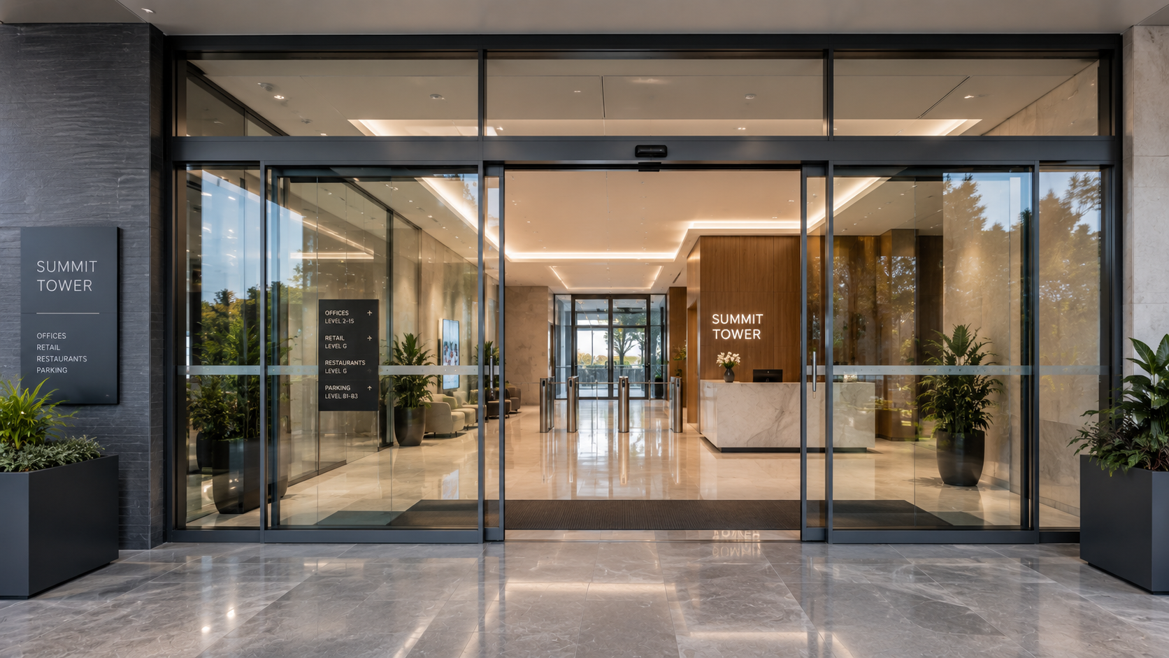 Automatic Glass Doors in Abu Dhabi - glass and aluminium work variety 7