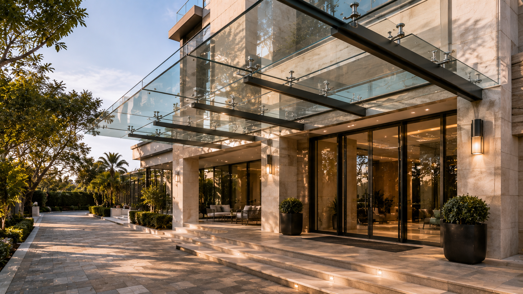 Glass Canopies in Abu Dhabi - glass and aluminium work variety 23