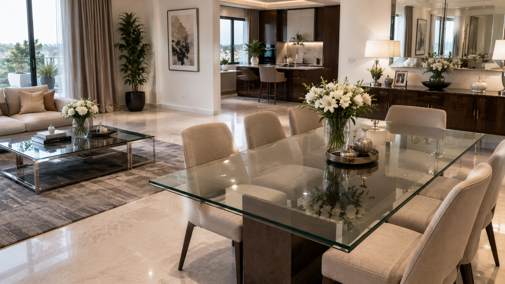 Glass Table Tops in Abu Dhabi - glass and aluminium work variety 17