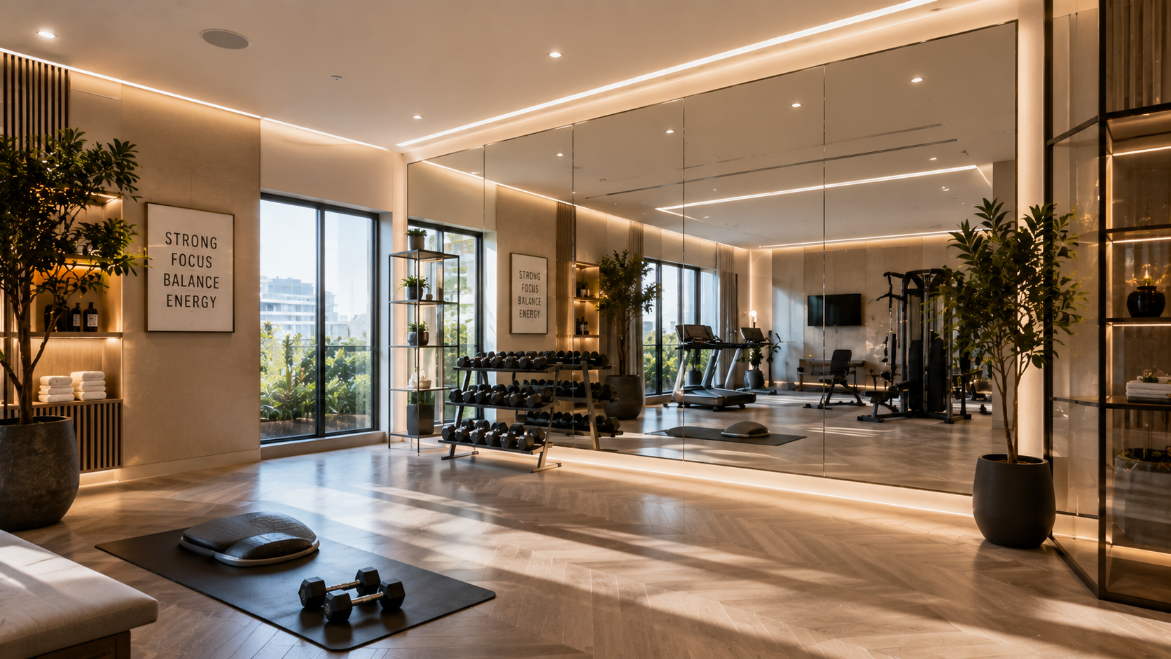 Mirror Wall Installation in Abu Dhabi - glass and aluminium work variety 11