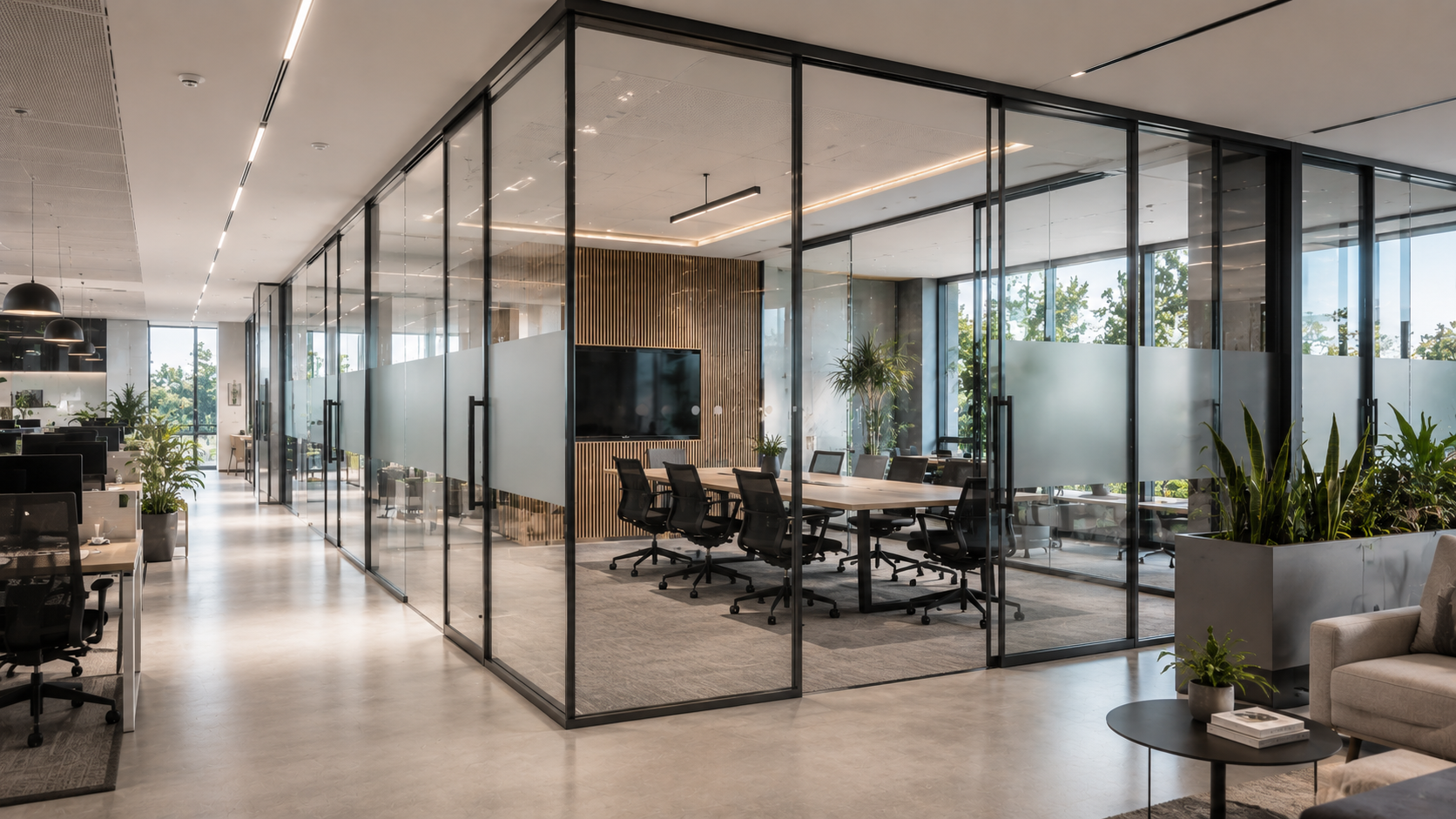 Office Glass Partitions in Abu Dhabi - glass and aluminium work variety 5